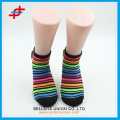 Fashion bright color ankle socks, stripe pattern for wholesale